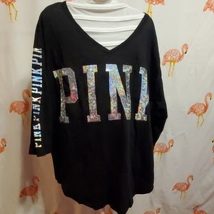 Bling 3/4 length sleeve tee